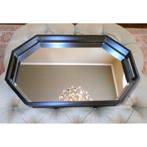 VTG  Barbara Barry Collection Large Mahogony Mirror Tray 26" MINT